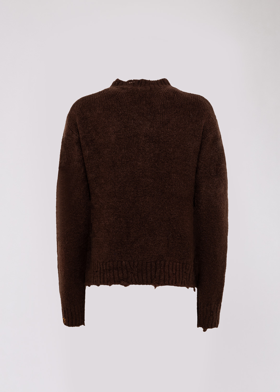 BLAST-OFF: DESTROYED CARDIGAN IN MOHAIR